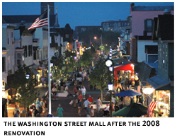 Washington Street Mall after the 2008 renovations