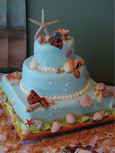 Custom Under the Sea Wedding Cake Michel Gras