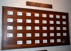 Memorial plaque for the 38 airmen who lost their lives training at USNASW