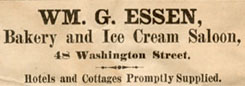 Ad for Essen's in the  Cape May Daily Wave 1886