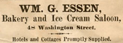 EssensAd2 Ad for Essen's in the Cape May Daily Wave 1886