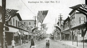Postcard from 1908 of Washington Street from Perry. Click for larger image.