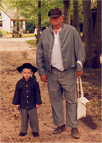 minisoldierandgrandpop Mikey Snyder with grandfather J.L. Snyder