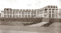 ESDTCongressH Congress Hall was rebuilt after the 1878 fire as a traditional L-shaped Cape May beachfront hotel. Brick was used in the construction of this smaller version of the grand old hotel in the hopes of fireproofing the building. (Author's collection)