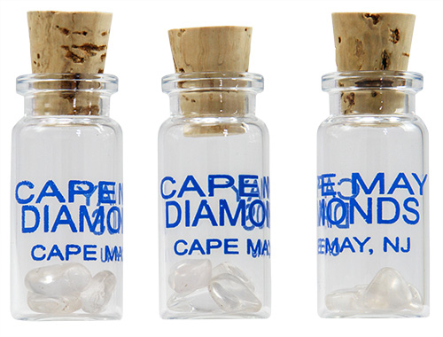 Glass jars of Cape May diamonds