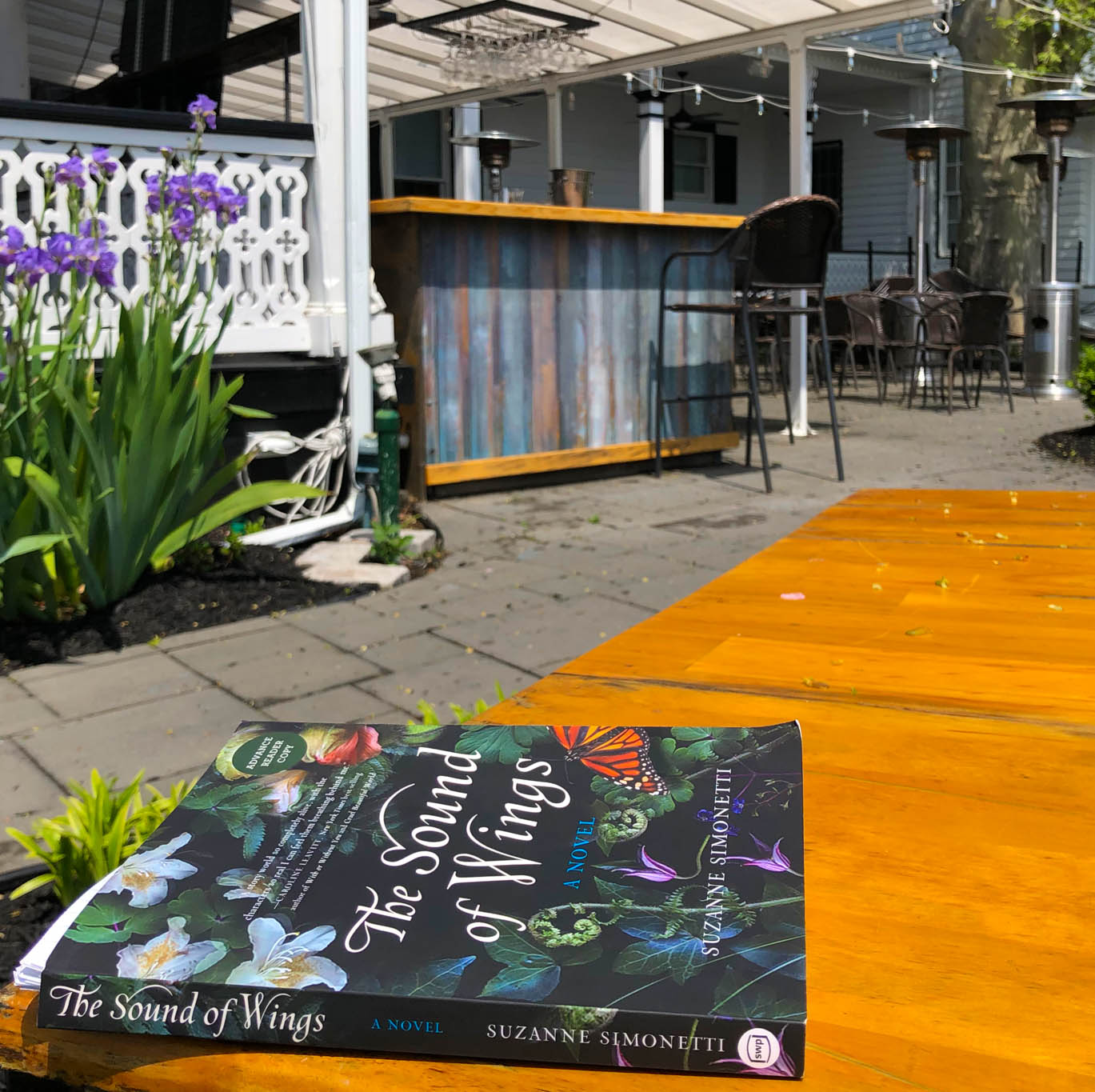 At Elaine's Porch reading The Sound Of Wings