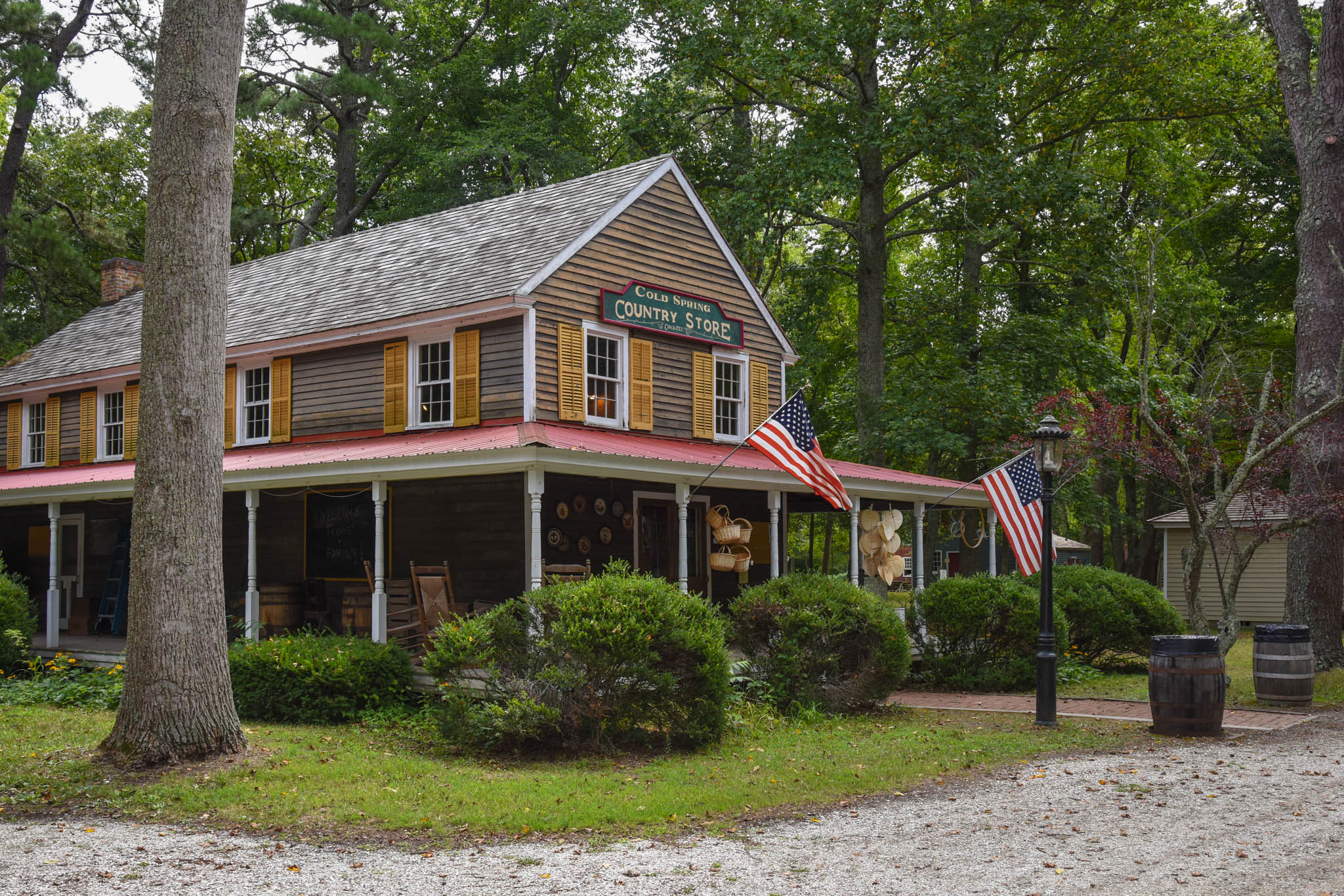 The Country store was built in 1722/1780 and was relocated to Historic Cold Spring Village in 1977.