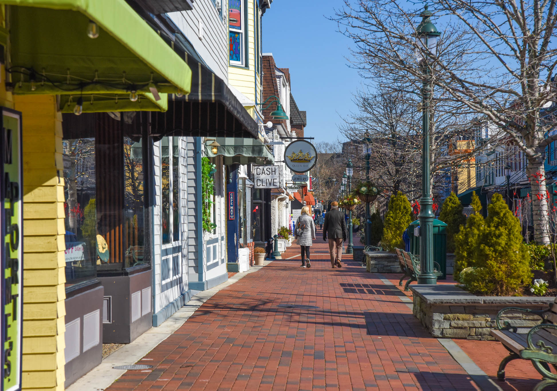 People walking the Washington Street Mall