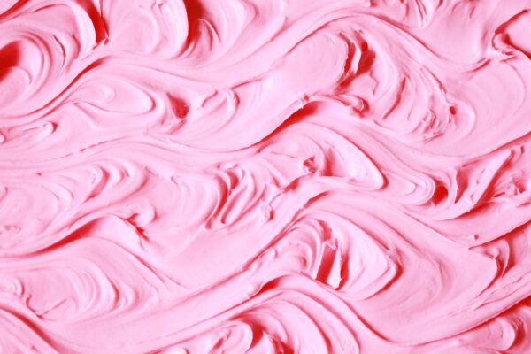 pink frosting swirls