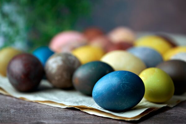 Dyed easter eggs