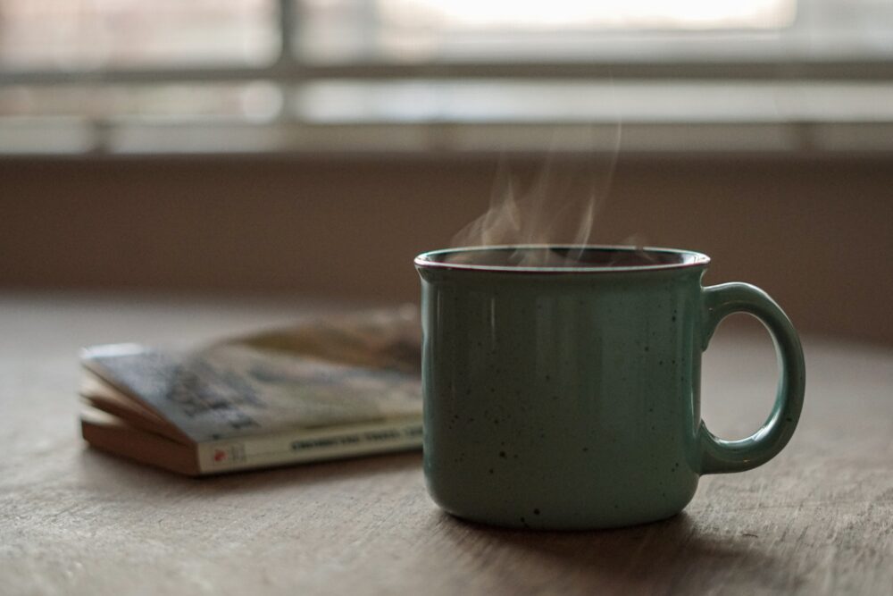 Steam from a hot mug