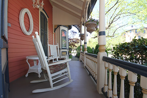 The porch at the Columbia House