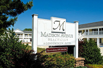 Sign for the Madison Avenue Beach Club