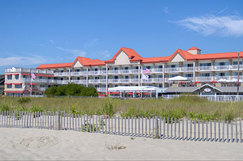 Montreal Beach Resort seen from the beach