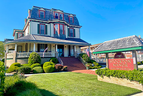 Exterior of the Stockton Manor in early summer