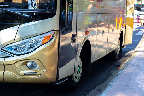 Photograph of a private bus