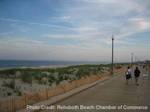 The beach in Rehoboth Beach, DE