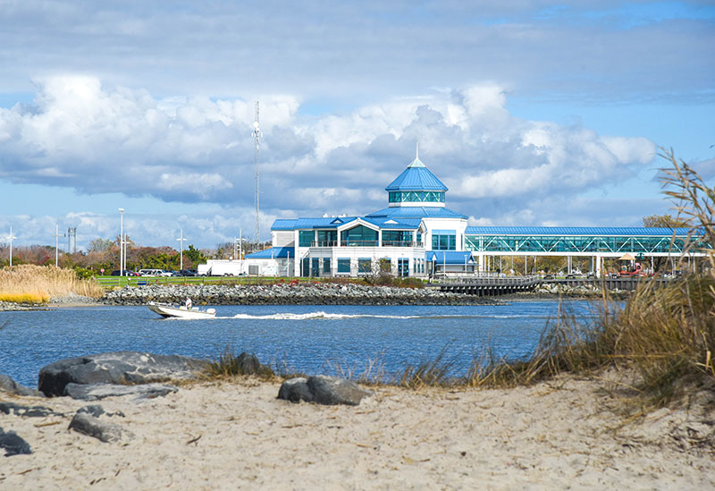 The Cape May-Lewes Ferry terminal 