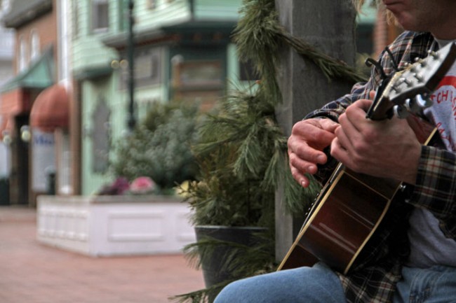 playing on the mall