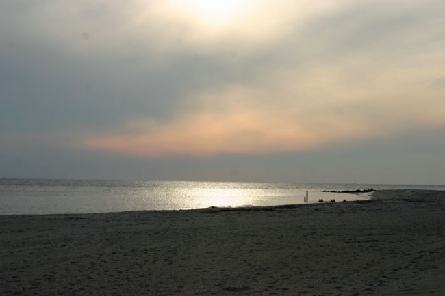 Setting Sun at Stockton Place Beach