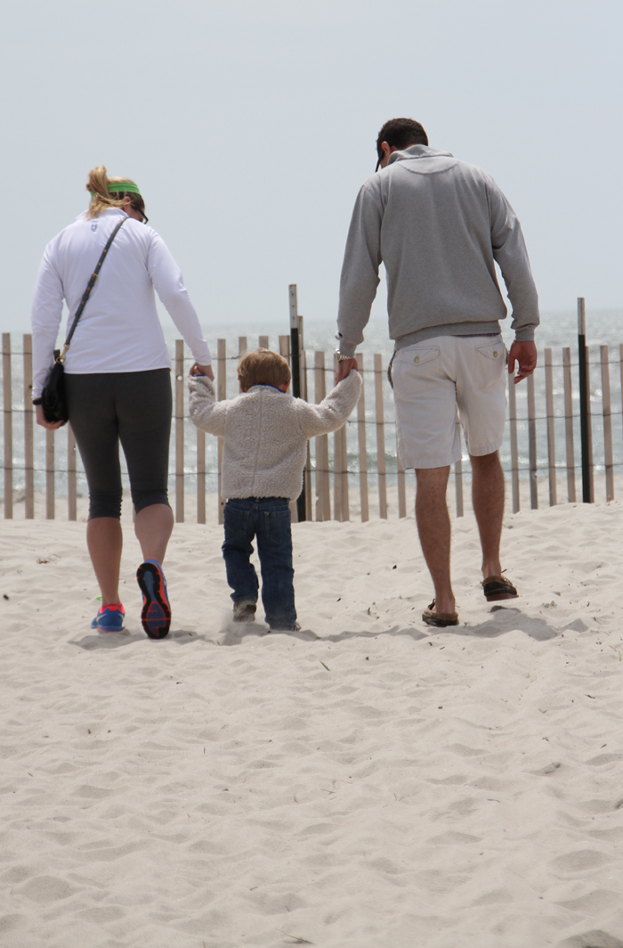 A good day for leaving some footprints on the beach in Cape May.