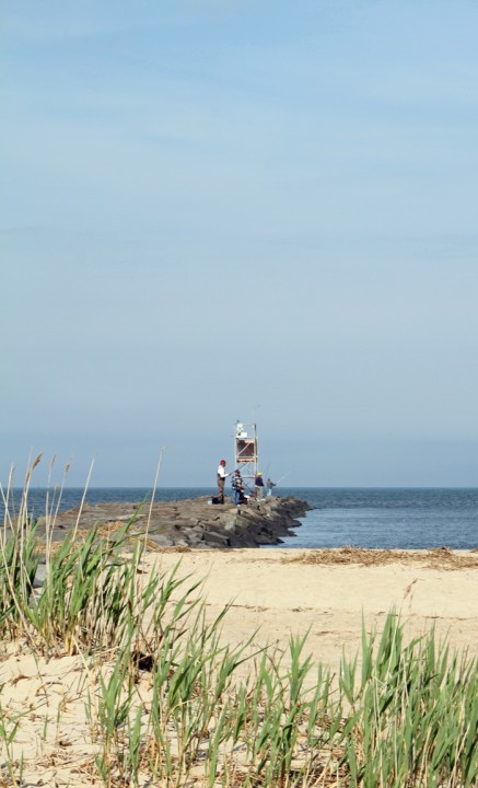 Fishing on the jetty