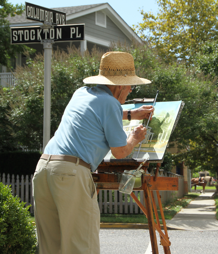 Artist hard at work