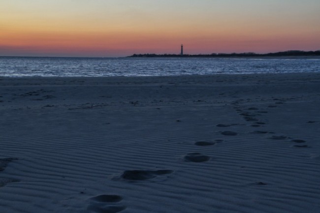 footprints in the sand