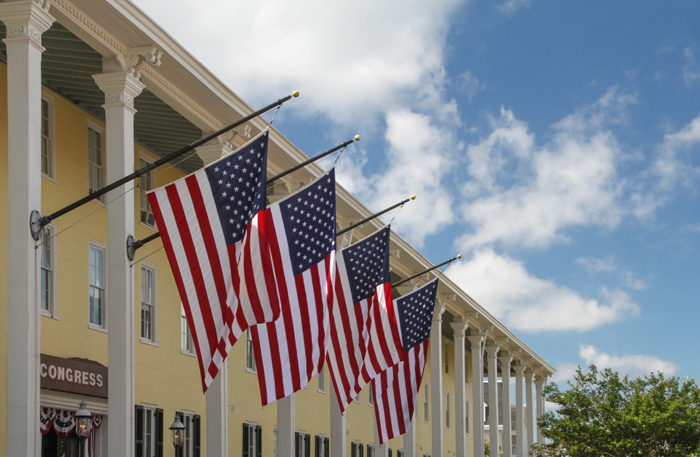 Flags at Congress Hall