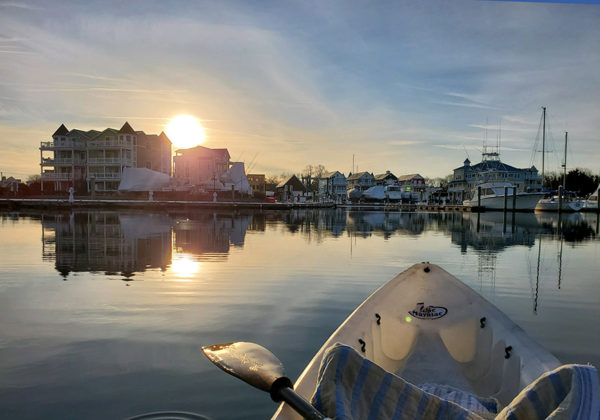 Dawn over the kayak