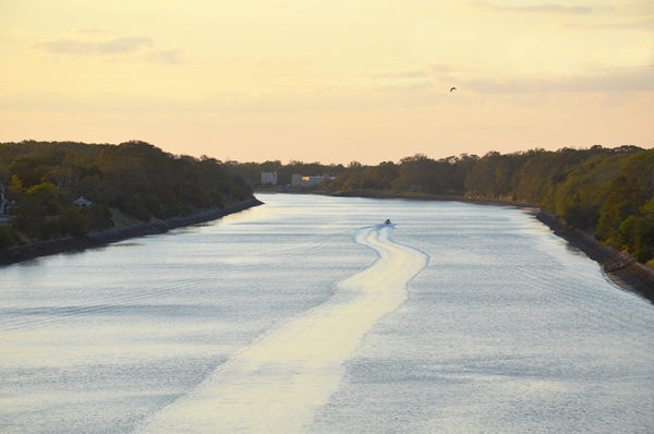 The canal as seen from the West Cape May bridge