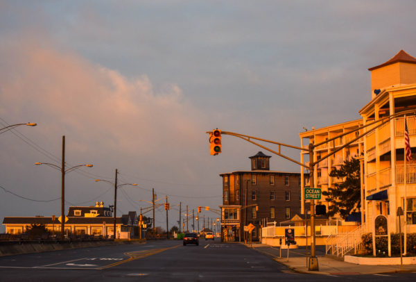 Looking down Beach Ave at Ocean Street