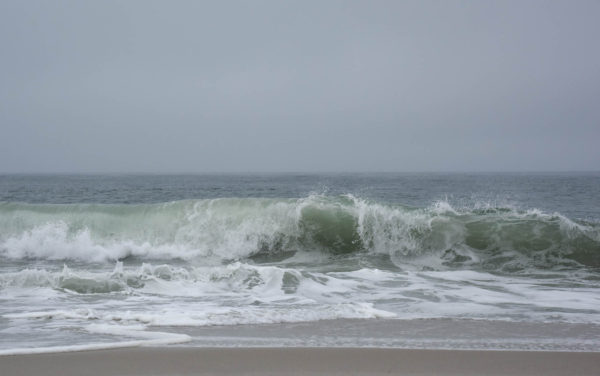 Waves on the beach in February