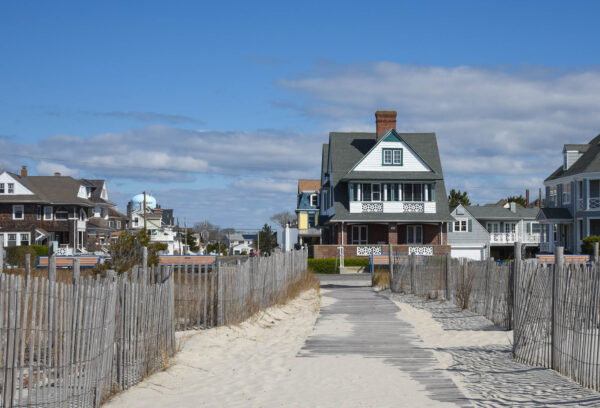 Looking at the beach walking path