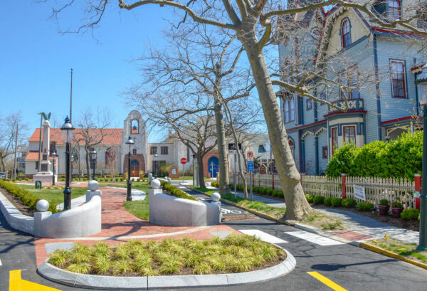 The new monument area on Columbia Avenue