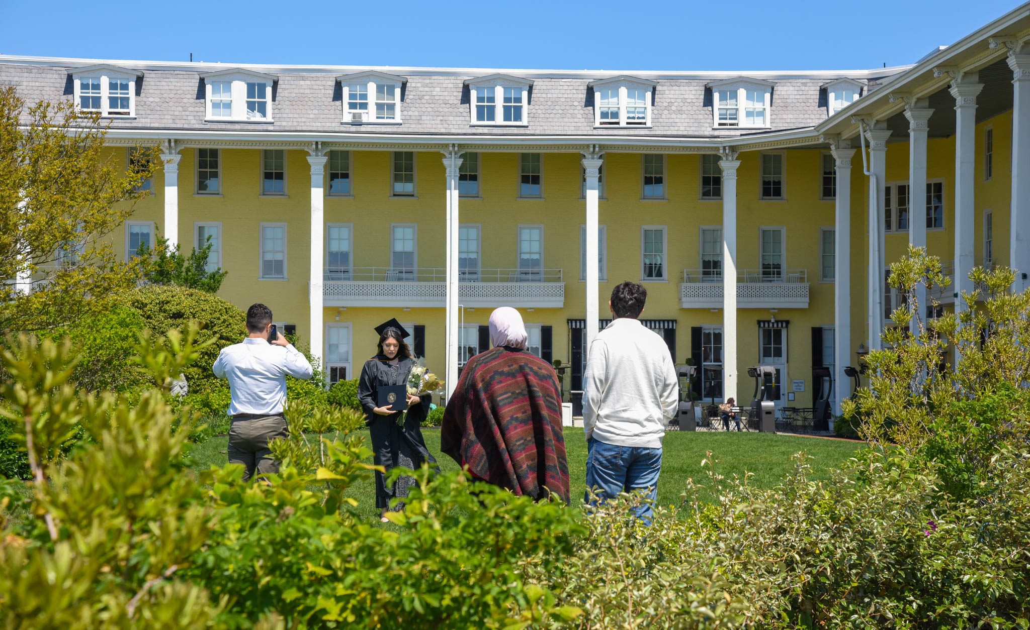 congratulations to The Grad on the lawn of Congress Hall 