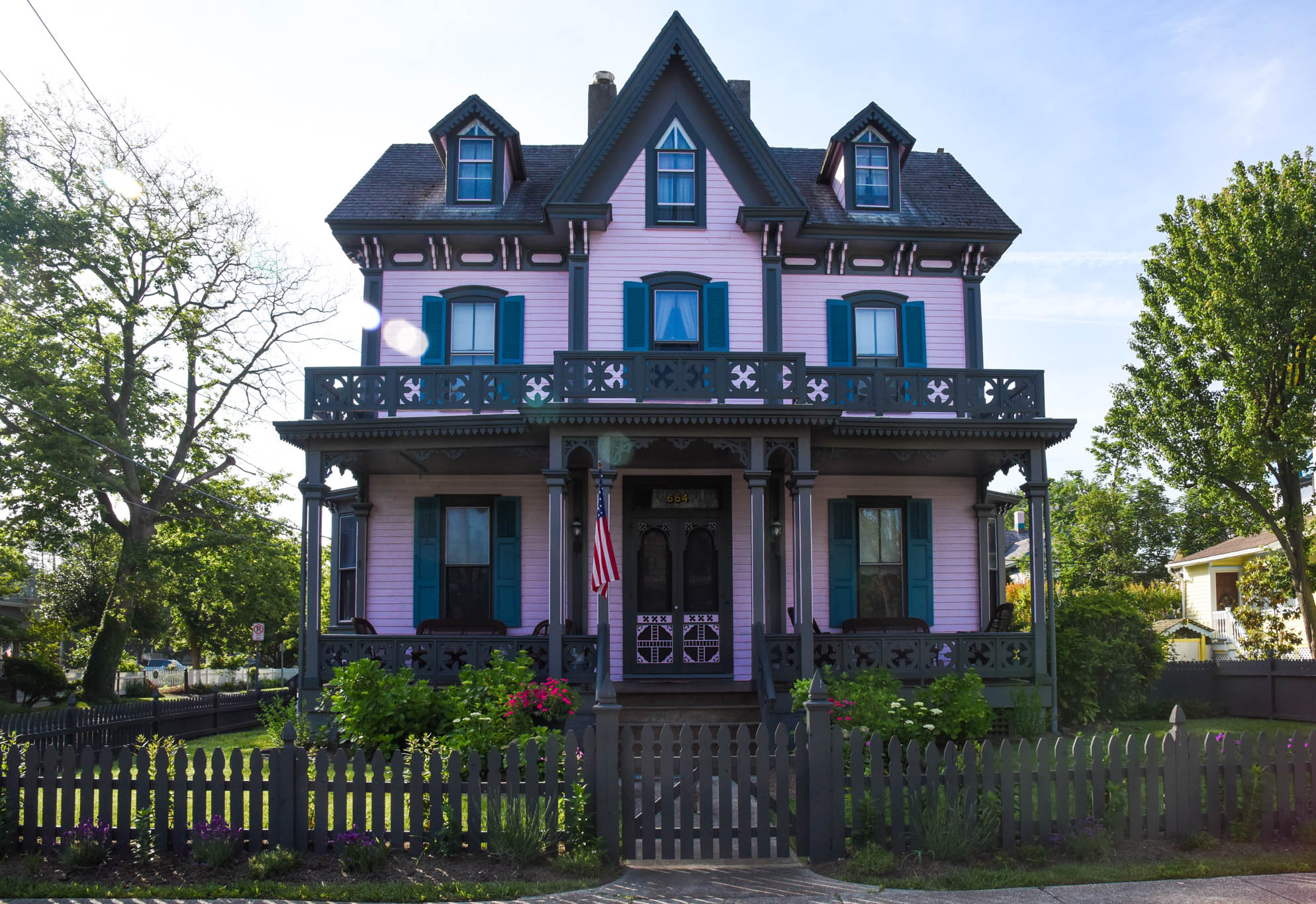 A Victorian house on the corner of Franklin and Hughes.