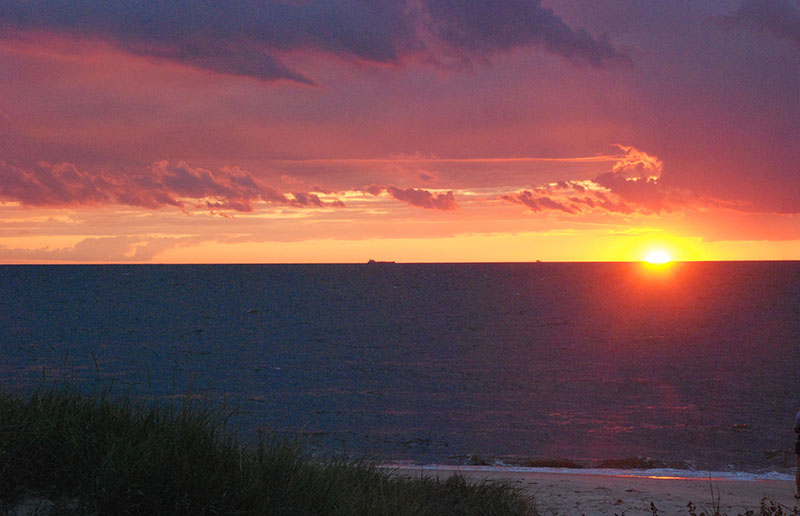 Sunset over the ocean