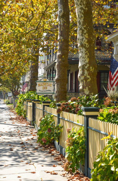 Golden Glow over the Sidewalk on Columbia Ave