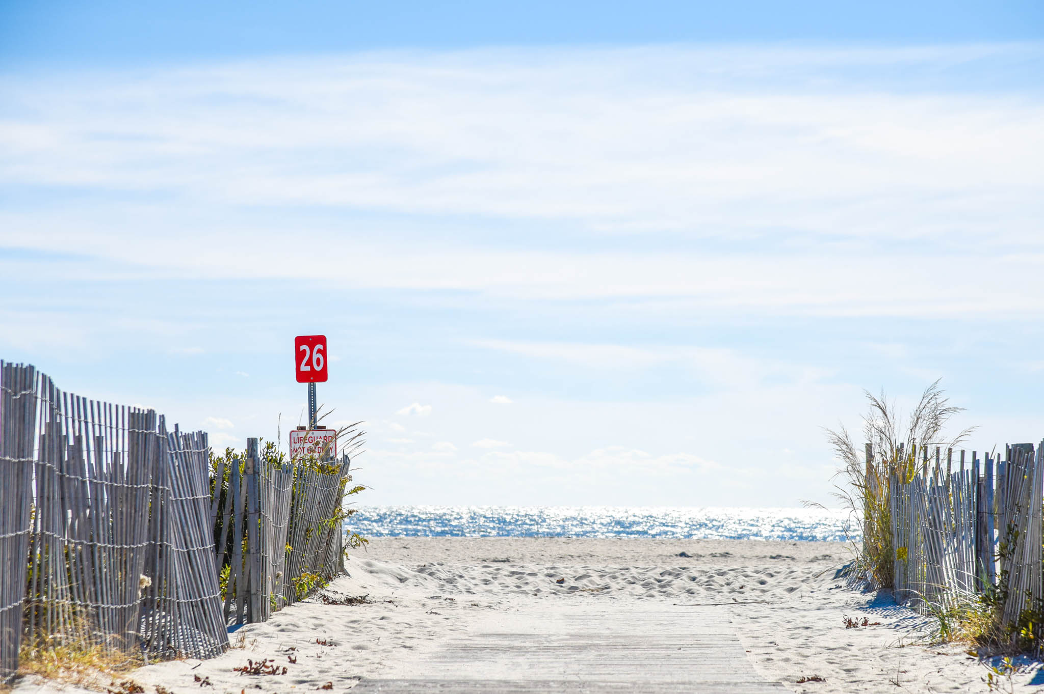 Just about to walk onto the beach