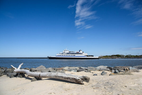 The Cape May Lewes ferry Heading Out