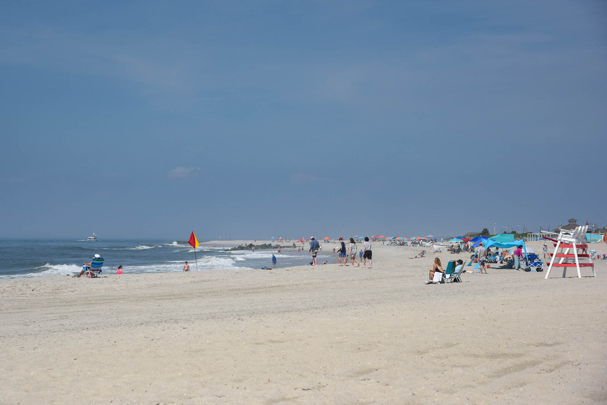 People on the Grant Street Beach.