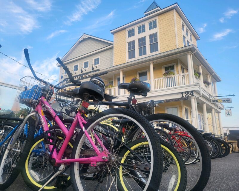 A line of bicycles