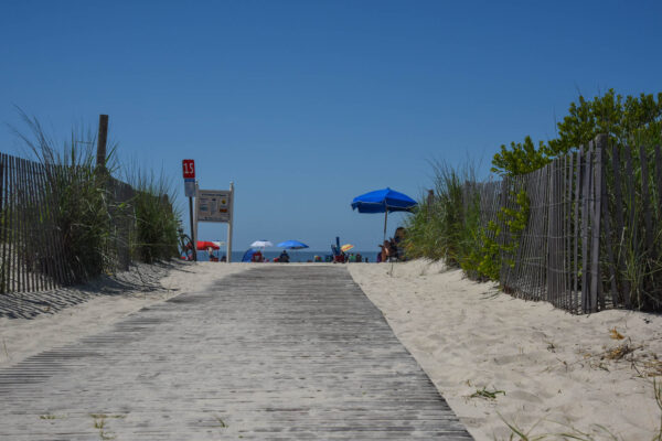 Just about to walk on the beach