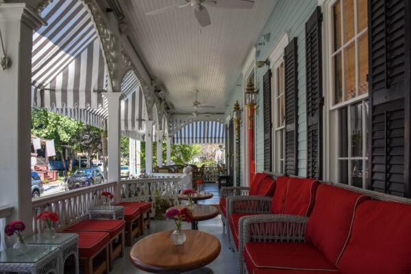 The Virginia Hotel front porch