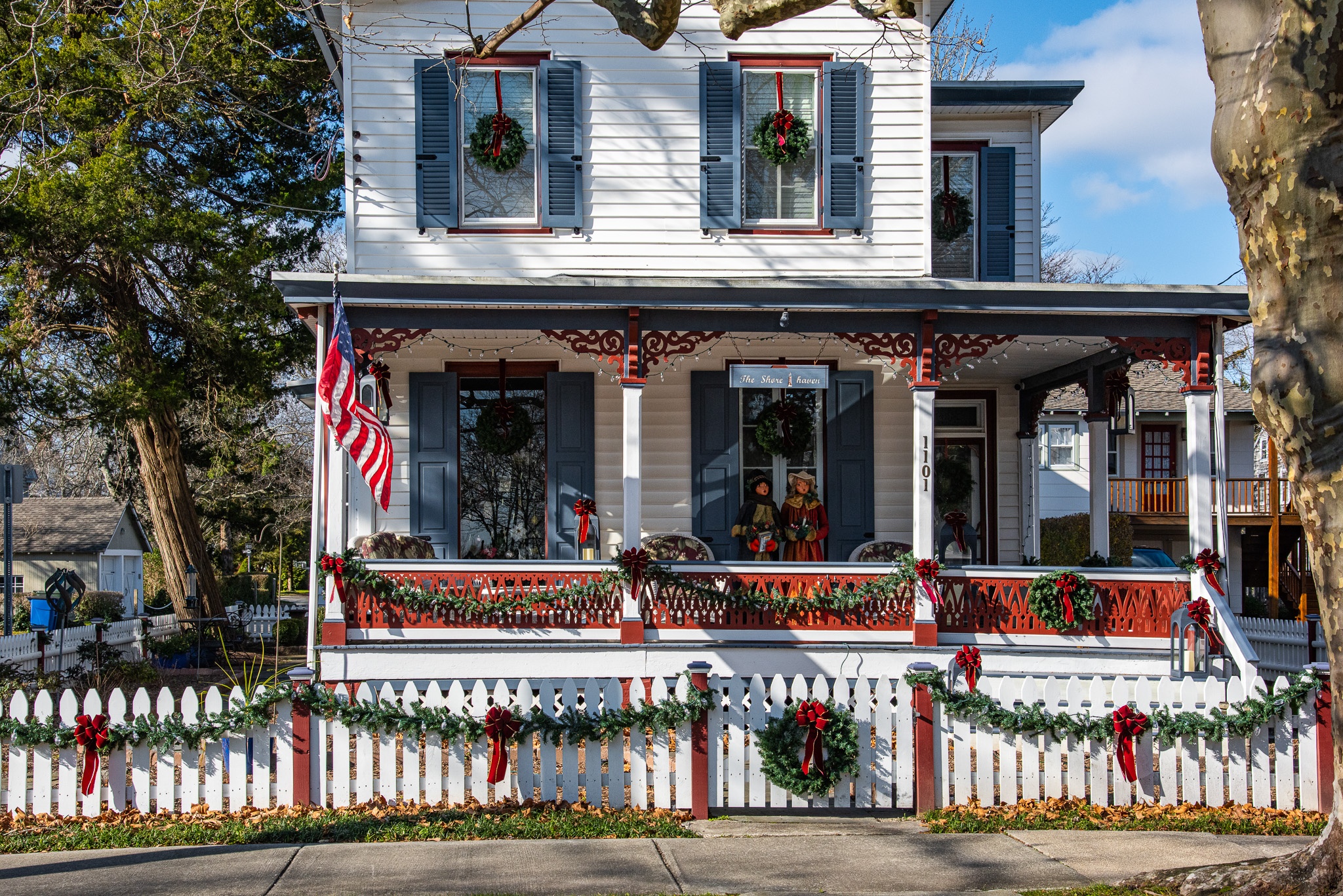 The Shore Haven with holiday decor