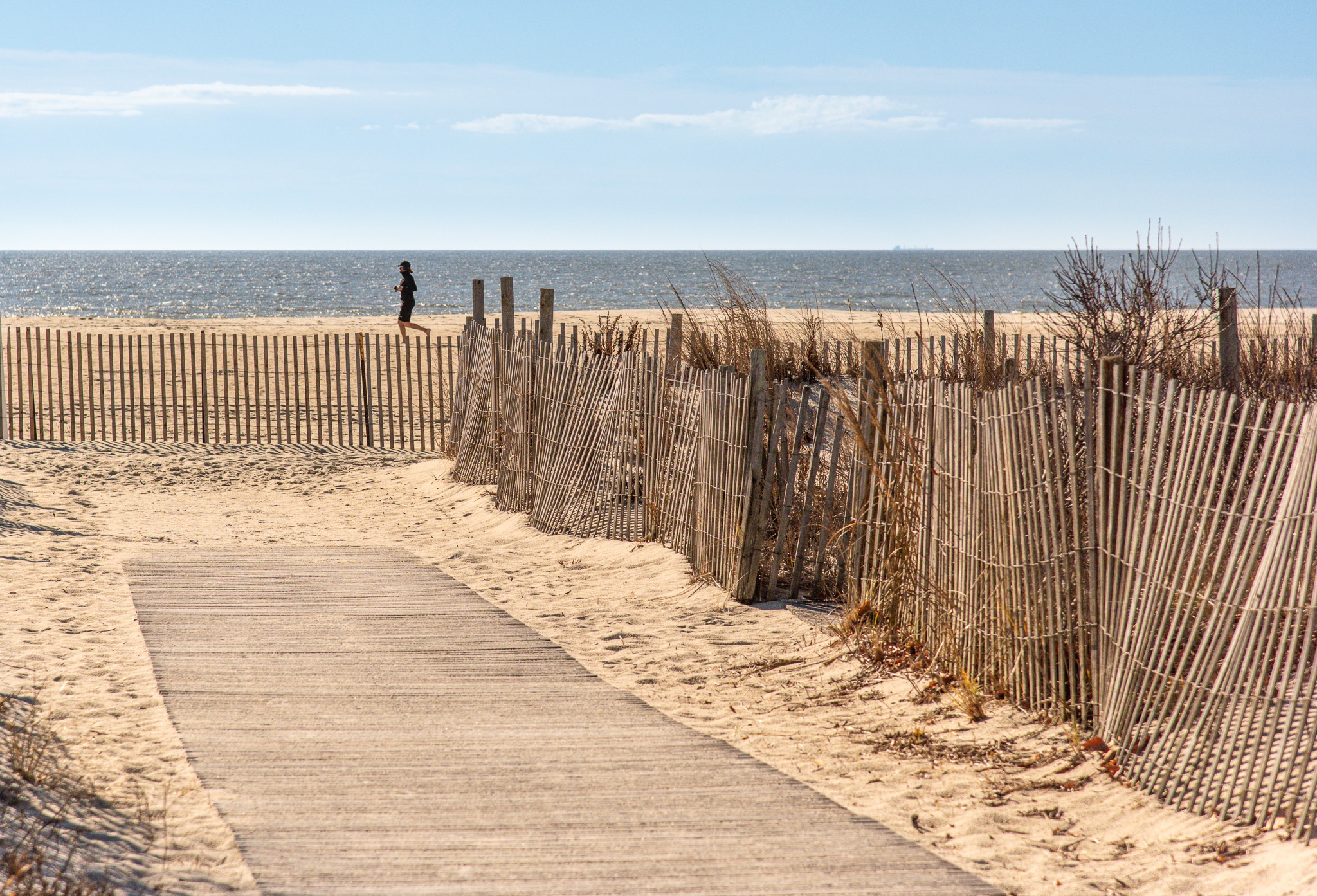 morning jog on the beach