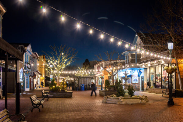 Washington Street Mall at night