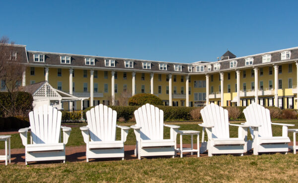 Chairs on the lawn at Congress Hall