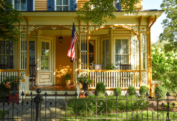 Peaceful view of The Franklin Hughes House on Hughes Street